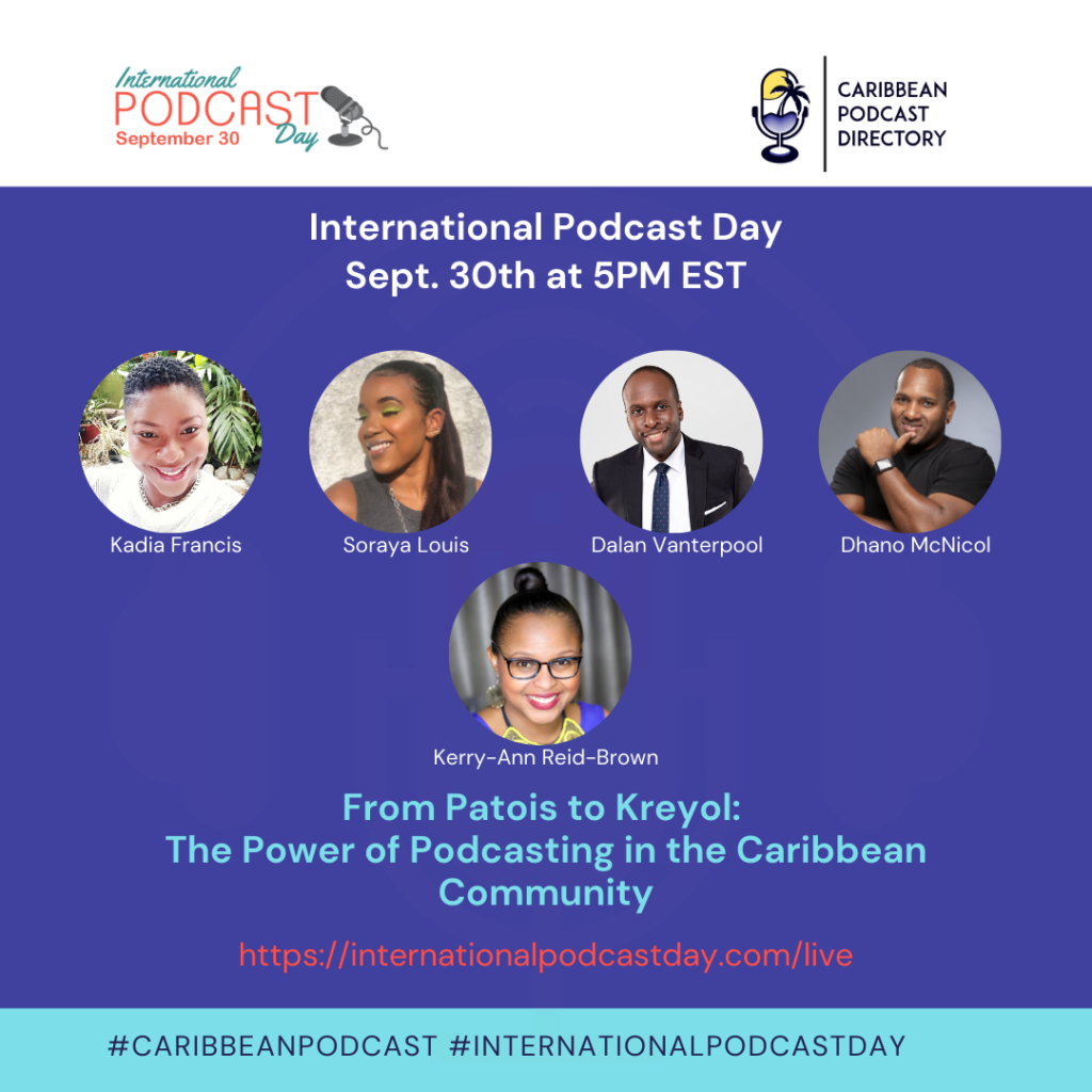 International Podcast Day Caribbean Panel 2020 for Caribbean Podcasts and Caribbean Podcast Directory